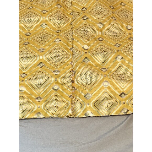Amanda Chelsea Womens SZ 14 A-Line Skirt NWT Yellow Chevron Brocade Career Zips - Picture 4 of 11